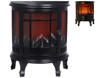 Декоративний світлодіодний камін, 30x16x35см, на батарейках (3хС не вх. до компл.), колір - чорний