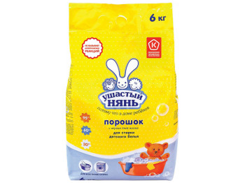 Пральний порошок для дитячої білизни Ушастый нянь 6000г