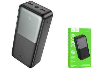 Универсальная мобильная батарея Power Bank Hoco J136B Sirui 22.5W+PD20W 30000mAh, цвет черный