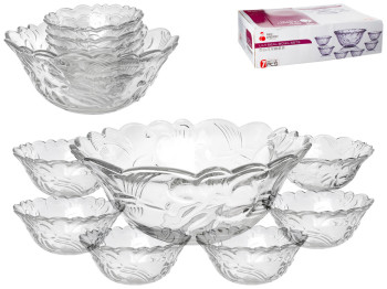 Салатники Red cherry D22см/6шт D12,2см (цена за набор 7 предметов)