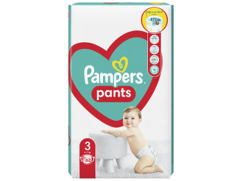 Подгузники-трусики одноразовые для мальчиков и девочек Pampers Pants Размер 3 Midi 6-11кг 62шт