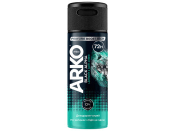 Дезодорант-спрей Arko Men Black Alpha, защита 72 часа, 150 мл