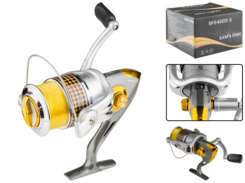 Катушка Sams Fish фрикцион передний, 3bb 5000 с леской, графитовая шпуля