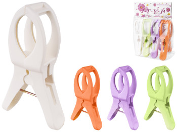 Прищепка бытовая XXL 6,5х2,9х11,5см (цена за упаковку 4шт)