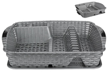 Сушка для посуду Violet House 0757 Ротанг Antracite, 48х37,5х9см, 2070030190017