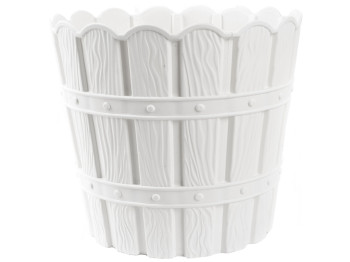 Горщик для квітів Violet House Bamboo White, із дренажем, 600мл, 8690071221903