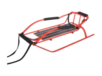 Санки Скелетон, металлические с фанерным сиденьем, алые, Vitan