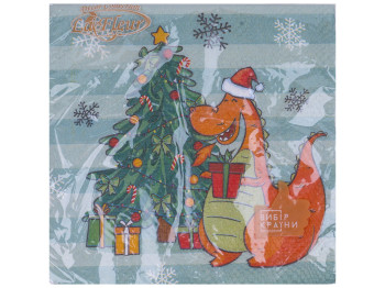 Серветка La Fleur Новорічний настрій, 33х33см, 2шари, 16шт