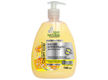 Крем мило рідке для рук і тіла Naturall Spa "Ванільний мед і мигдальна олія" живильне 700мл