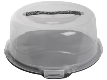 Контейнер для тортов Violet House, с крышкой, пищевой пластик, 18×26×37см, цвет антрацит