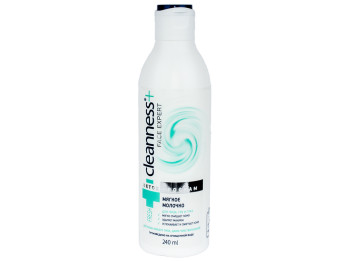 Молочко очищающее мягкое Cleanness+ для кожи лица, губ и глаз любого типа даже чувствительной 240мл
