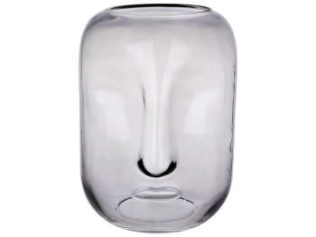 Ваза Face, 25см, колір - димчасто-сірий