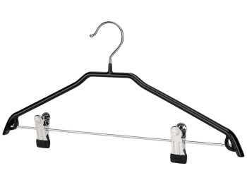 Вішалка Idea Home, метал із гумовим покриттям з прищіпками, 36×30×1,2см, колір чорний