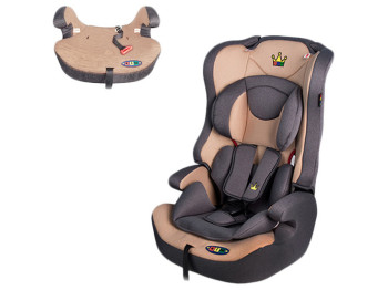 Автокресло детское KIM 4578-4575 HB616 (9-36кг) группа 1-2-3 Grey-Beige