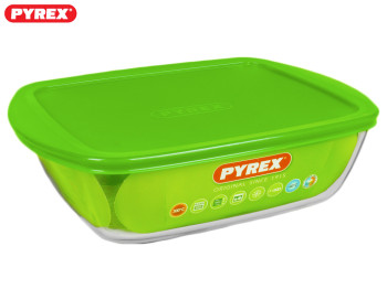 Деко (жаровня) термоскло Pyrex "Cook & Store" прямокутне з кришкою 28x20x8см 2,6л 20138