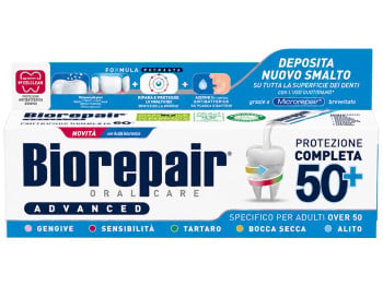 Зубная паста Biorepair Advanced Protezione Completa 50+ для комплексной защиты без фтора, 75 мл