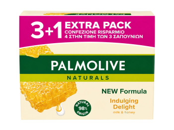 Набор мыла Palmolive Naturals Indulging Delight, молоко и мед, 360г, 4шт, (цена за набор)