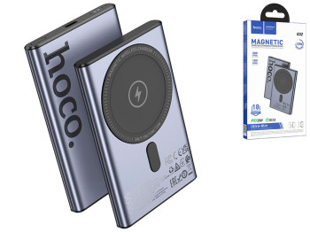 Універсальна мобільна батарея Power Bank Hoco Q32 Bird PD20W, 5000mAh, колір металевий сірий