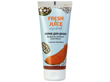 Скраб для душа Fresh Juice Superfood Baobab&Caribbean Gold Melon 200мл