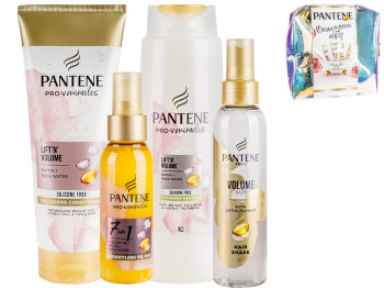 Набір подарунковий жіночий Pantene (шамп. 300мл+бальз. 200мл+масло д.вол. 100мл+спрей 150мл)