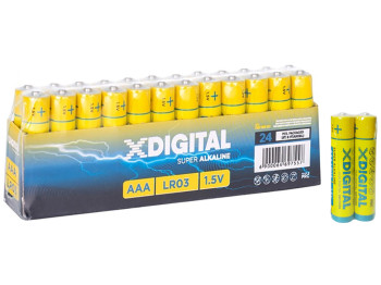 Батарейка алкалиновая X-Digital 1,5V, AAA, LR03 (цена за спайку 2шт)