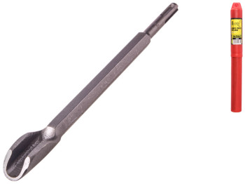 Зубило для бетона канавочное Alloid SDS-plus, 1,4x25х2,2см (С-1425022)