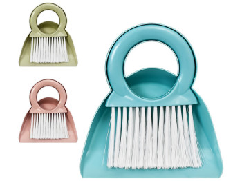 Совок с щеткой, 20,5х17см