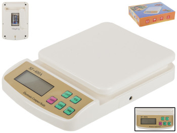 Ваги кухонні електронні SF-400A живлення батарейки АА+адаптер DC3-6V 10кг 22,5х16х5см