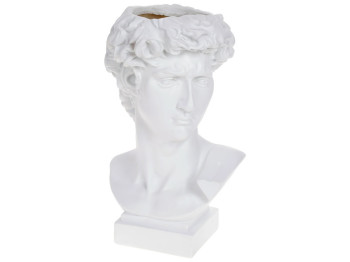 Декоративное кашпо-бюст, 27,5см, цвет – белый