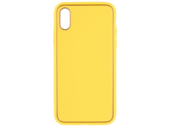 Чехол Leather Gold with Frame without Logo для iPhone X/Xs Цвет 9, Yellow