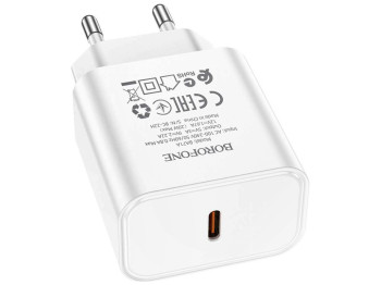 Мережевий зарядний пристрій Borofone BA71A Power PD20W Колір Білий