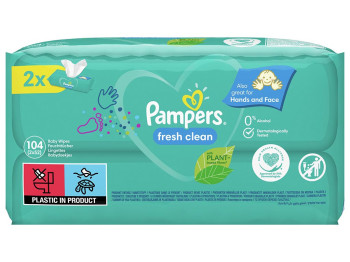 Влажные салфетки детские Pampers Fresh Clean 2х52шт