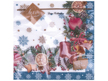 Серветка Luxy Запах Різдва, 33х33см, 3 шари, 18шт
