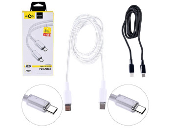 Кабель KLGO Type-C to Type-C PD 66W 1.0м