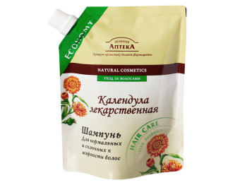 Шампунь "Зеленая Аптека" Календула лекарственная для нормальных волос дойпак 200мл