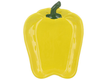 Тарелка керамическая Pepper, 23,5х18,3х3см, цвет - желтый