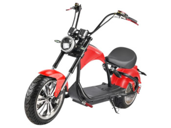 Электроскутер Rooder Chopper, 2000Вт, 60В/12Ач, li-ion, дисковые гидравлические тормоза, цвет красны