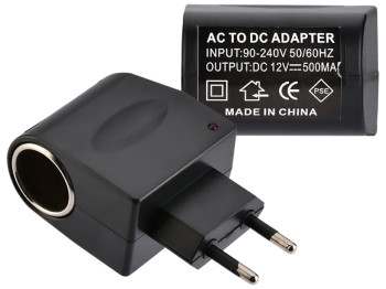 Перехідник 220V to АЗУ 12V (0.5A) Колір Чорний