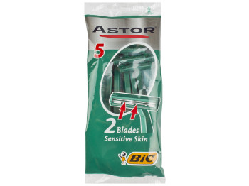 Станки Bic для бритья Astor "Sensitive" 2 лезвия (цена за набор 5шт)