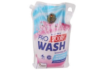 Гель для прання Pro Wash Весняна свіжість, універсальний, 2л, дойпак, 280×100×185мм