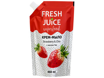 Крем-мыло Fresh Juice Superfood Strawberry&Chia 460мл дой-пак