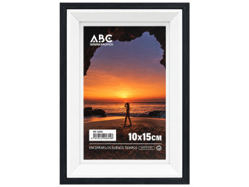 Фоторамка, черно-белая, для фото 10×15 см (4×6)