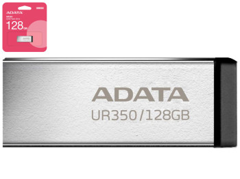 USB флеш-накопитель 3.2 A-Data UR350 128Gb, цвет серебро-черный