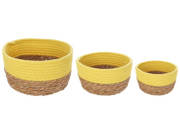 Набір плетених кошиків для зберігання (ціна за набір 3шт)