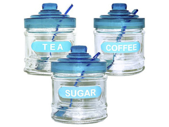 Ємність для спецій з ложкою блакитна 320мл (ціна за 1шт)