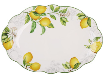 Блюдо фарфоровое Сицилийский лимон, 30х20,5х2см