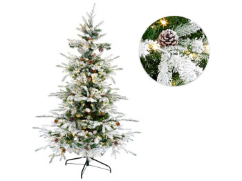 Ёлка искусственная Престиж с шишками, 182см, 1147 веток, 300 LED, свет - тёплый белый