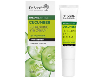 Крем для шкіри навколо очей Dr.Sante Cucumber Balance, з екстрактом огірка та вітамінами A, E, 15мл
