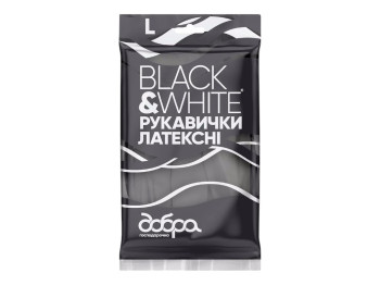 Рукавички латексні Black&White добра господарочка, розмір l