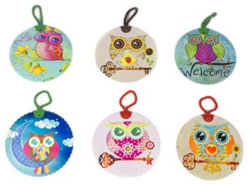 Підставка під гаряче декоративна керамічна Сови 16см